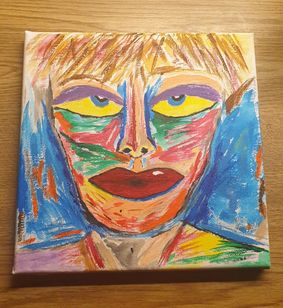 Face in color 20x20cm 